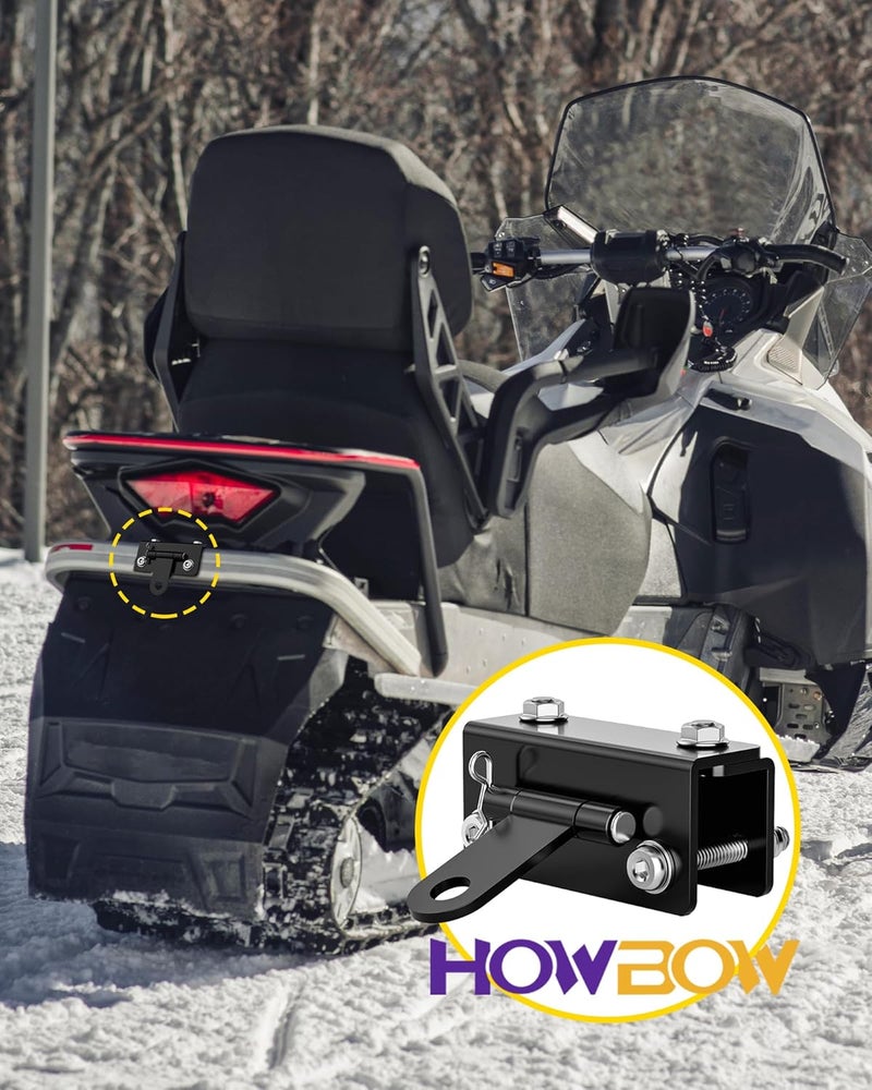 HOWBOW Universal Bumper Hitch, Adjustable Heavy Duty Steel Snowmobile Sled Trailer Towing Kit Compatible With Ski Doo Polaris REV Arctic Cat Yamaha, Tongue Type Accessories - Image 4